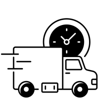 Pictogramme d'un camion et d'une horloge Pictogramme d'un camion et d'une horloge