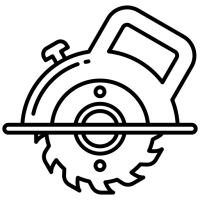 Pictogramme d'une scie circulaire Pictogramme d'une scie circulaire